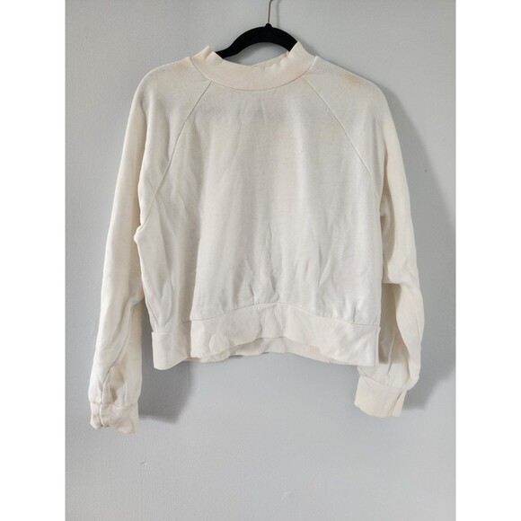 Hippie Rose White Acrylic Long Sleeve Sweater Large As Is - Picture 1 of 7